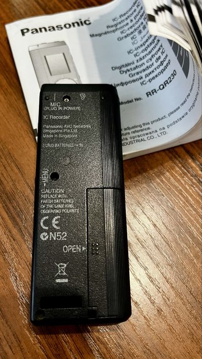 Диктофон  Panasonic