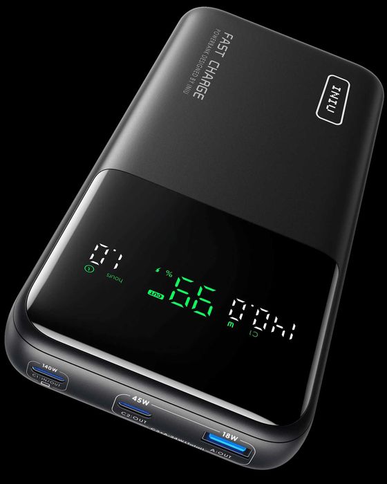 Baterie Externa GIFT Edition INIU Cougar P64-E1 140W Fast Charging Power Bank 25000mAh + Cablu USB-C 240W + Cablu USB-C 100W
