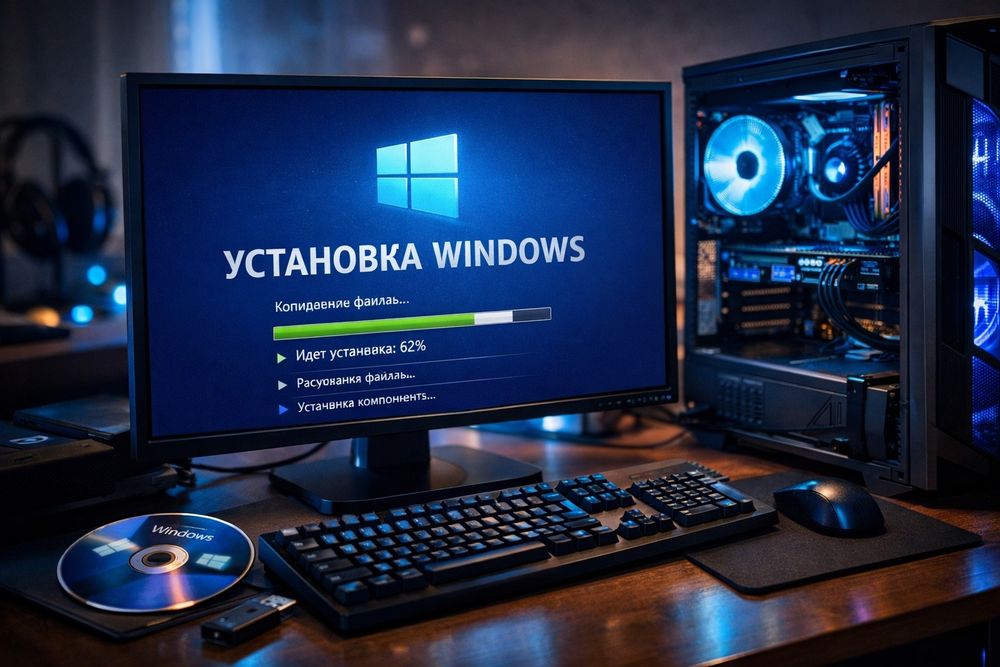 Установка Windows, Microsoft office.