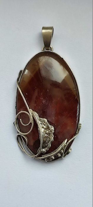 Серебряный кулон с очень редким камнем МЕЛОДИТ