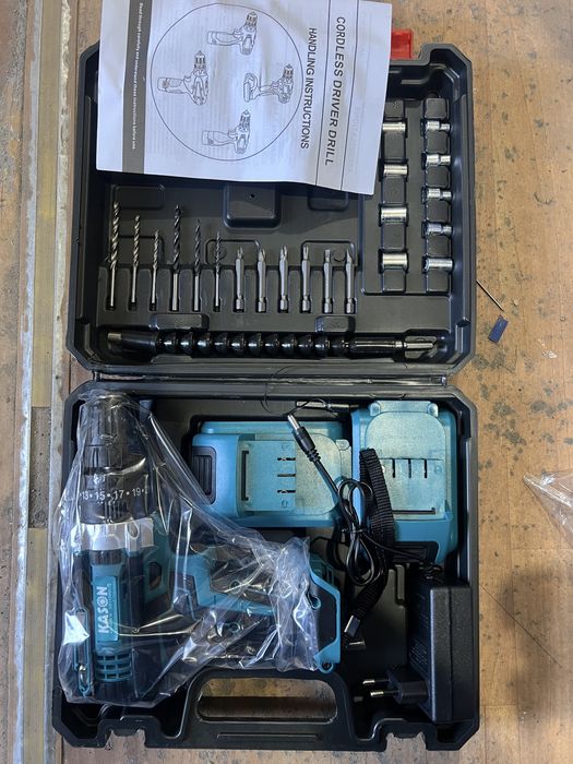 Мощный Шуруповерт Makita 24B+Набор 24шт+2батареи