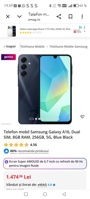 Samsung a 16 impecabil