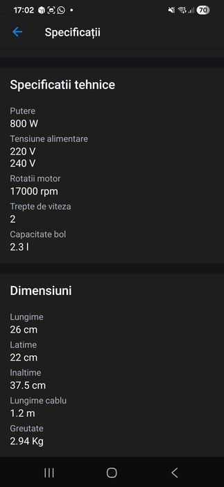 Robot bucatarie Bosh 800 w