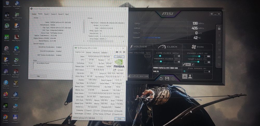 Unitate i7 6700/ GTX 1060 6G/16G RAM/SSD M.2 256GB/HDD 1TB