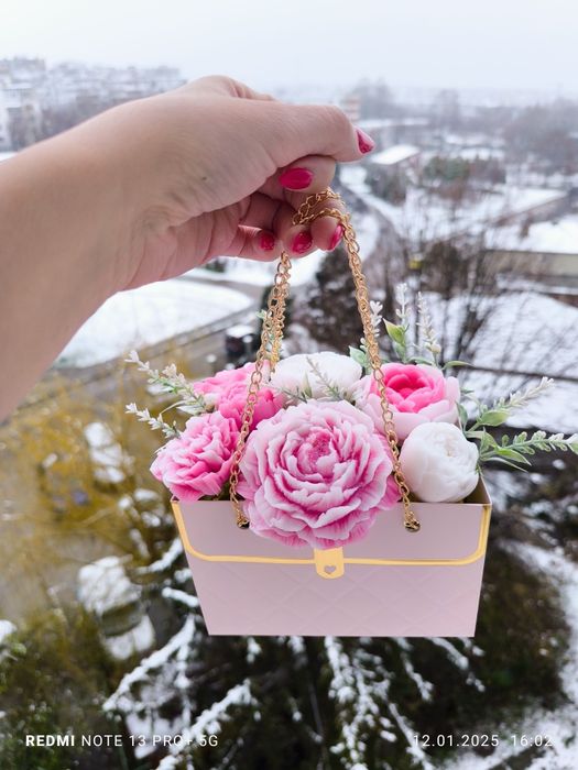 Сапунени букети от глицеринов сапун