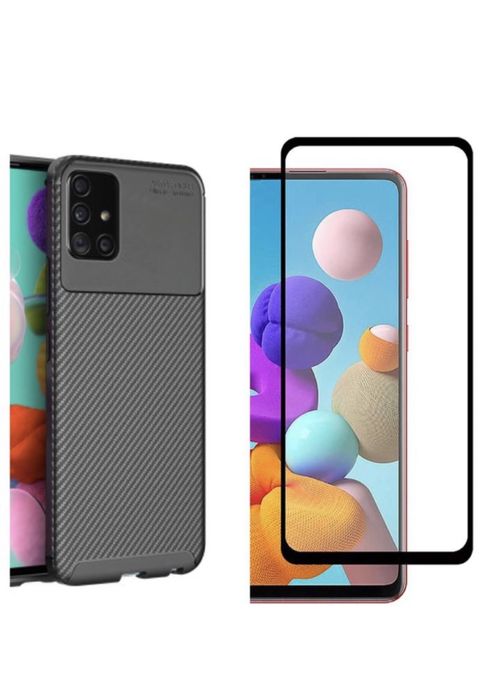 Pachet Husa Silicon si Folie Sticla Curb 6D Samsung S24 S23 S21 S20 FE