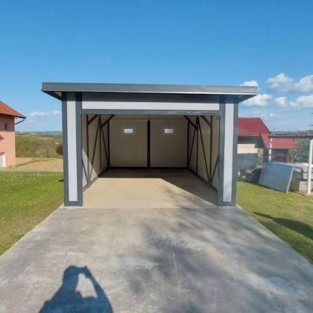 Vand garaj metalic 7x6m premium – structura rezistenta