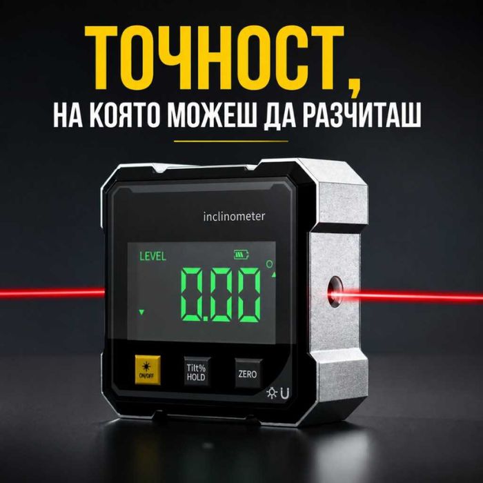 Дигитален магнитен инклинометър с лазер