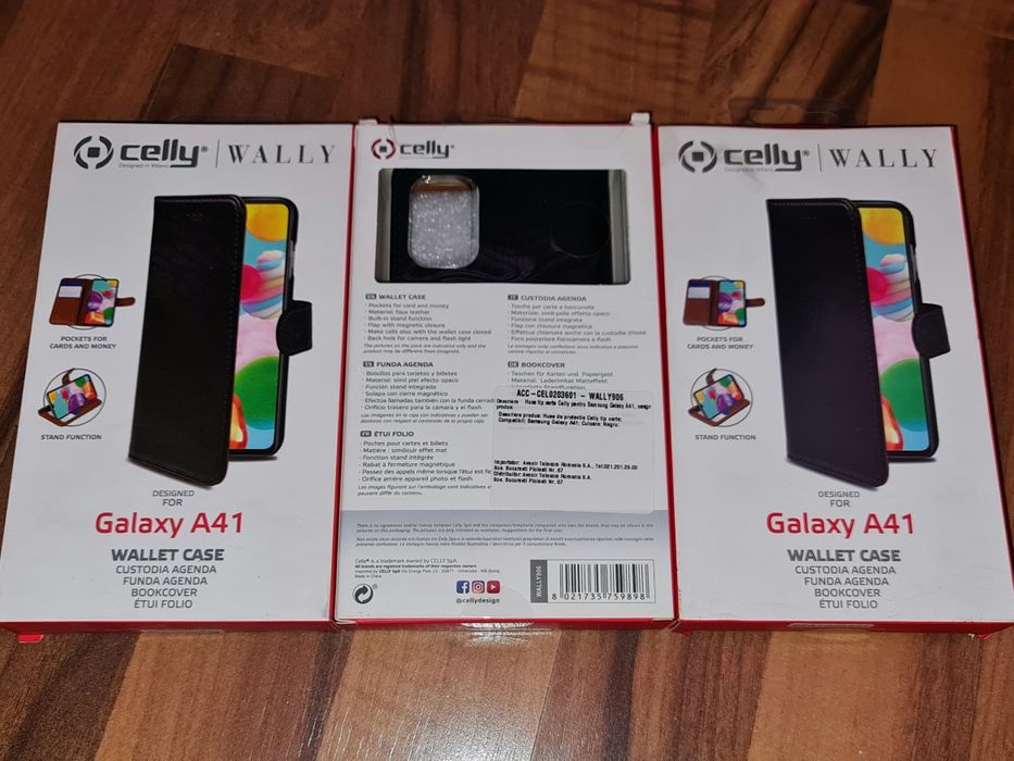 Husa flip magnetica originala Celly Book Cover Samsung Galaxy A41 A415
