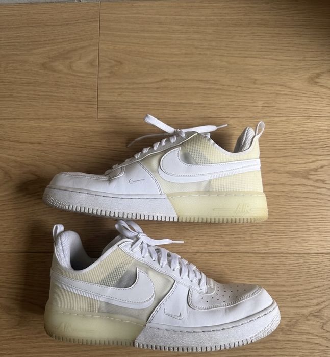 Nike Air Force 1 React White / Light Bone - Mărimea 44 (28 cm)