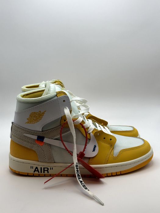 Jordan x Off White Nike Yellow Sneakers