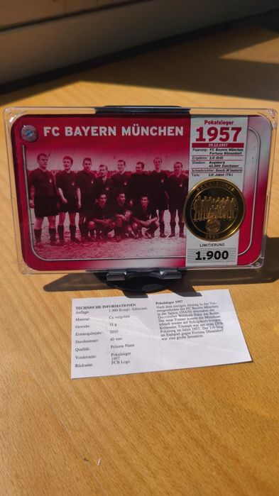 Колекционерски позлатени медали FC Bayern München – Ограничена серия (1900 бр.)