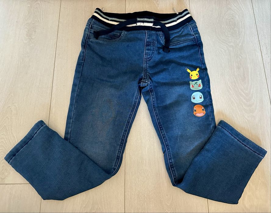 Pantaloni (blugi) termoizolanți Pokemon, C&A, mărimea 116