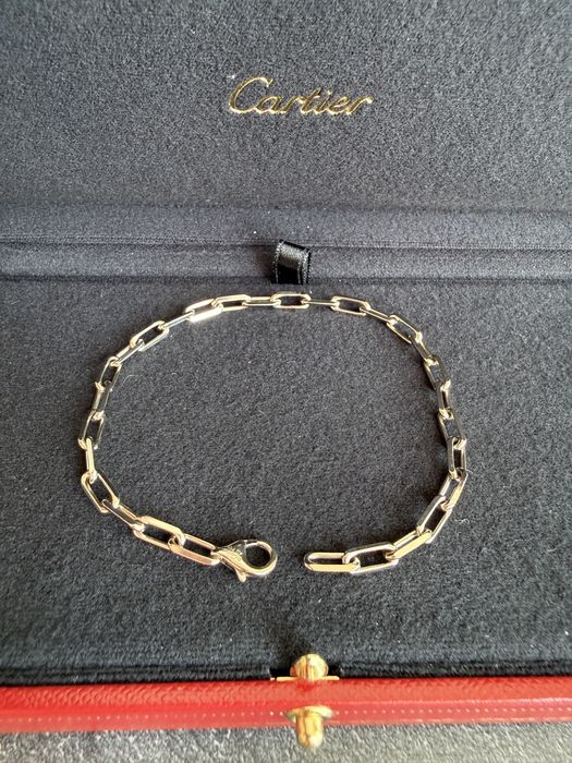 Bratara Cartier Santos din aur alb 18K, small model