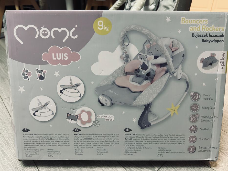 Leagan / Balansoar cu vibratii si melodii pentru bebelusi MOMI LUIS