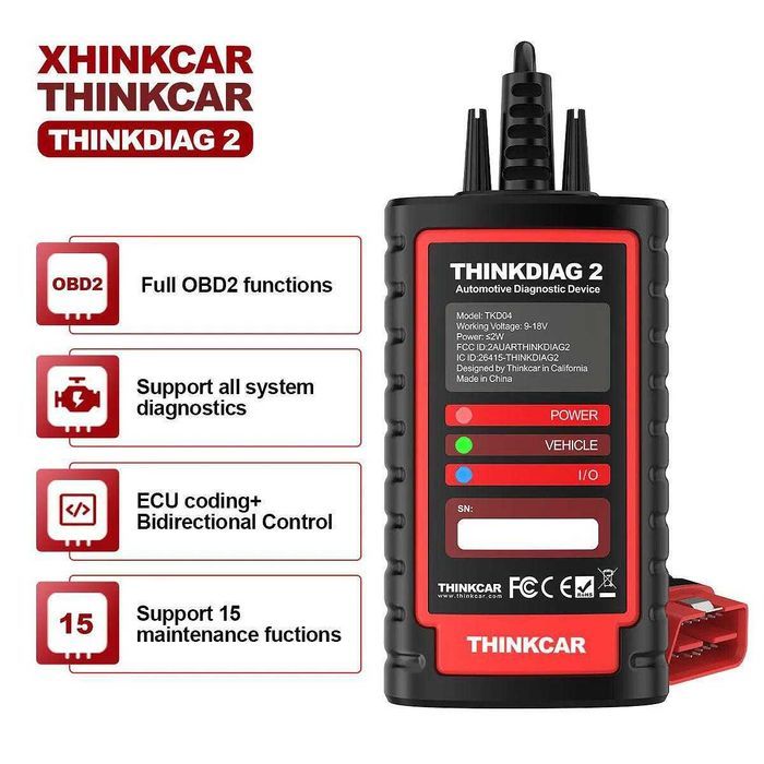 Thinkdiag 2 уред за автодиагностика с 1 година лиценз, български език