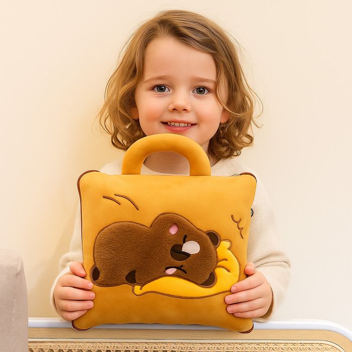 Мека Капибара възглавничка 2в1-играчка и одеало за гушкане