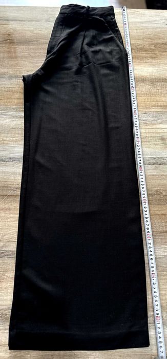 Брюки палаццо жен Zara черн, размер L (48)