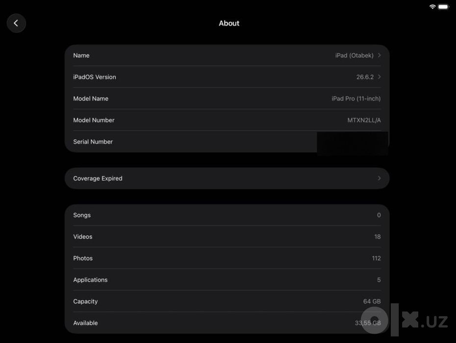 iPad 2018 pro 11”