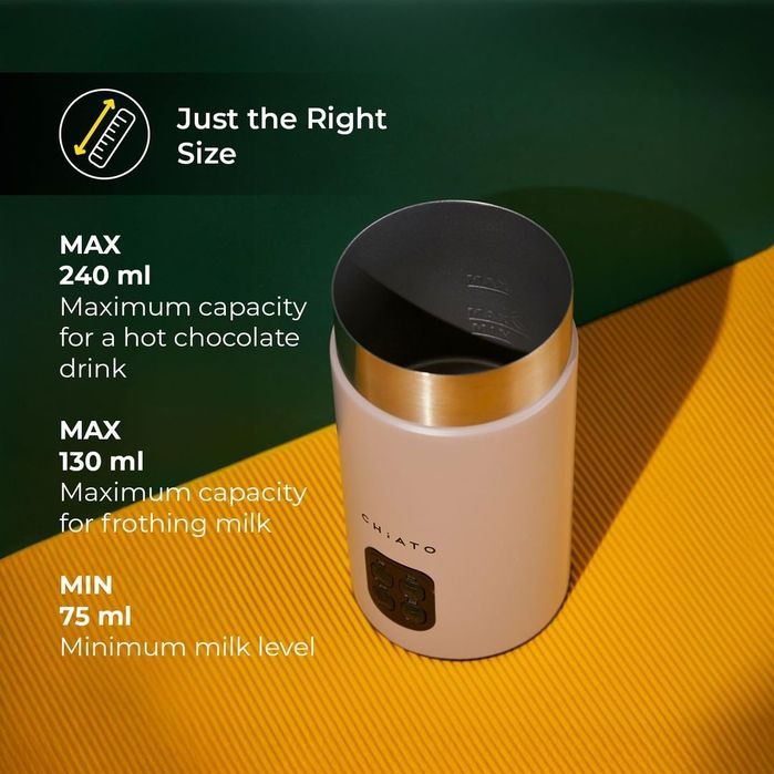 Spumator Lapte CHiATO 4 in 1 Electric pentru Latte Matcha