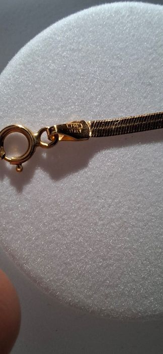 Brățară fină de aur 18 k, in 3 culori, cu inimi și mesaj I love you