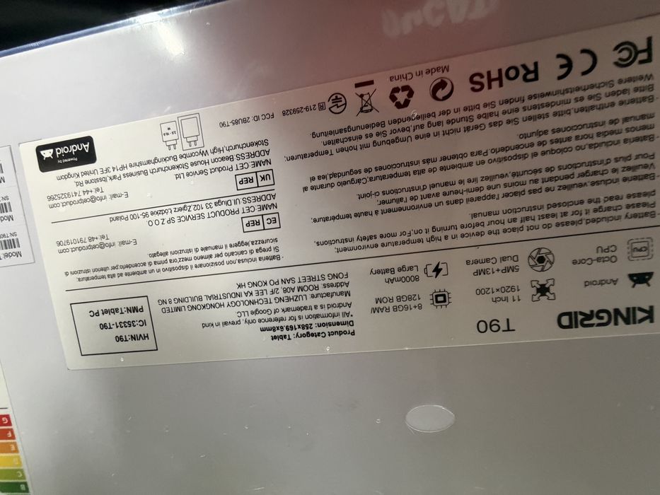 Tableta KINGRID T90