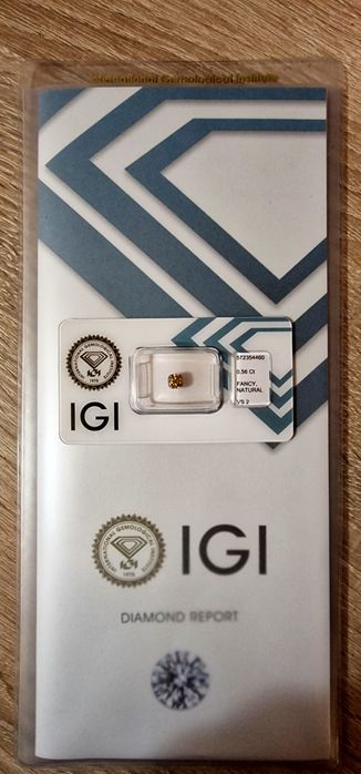 Diamant natural 0.56 ct Fancy brownish yellow VS2