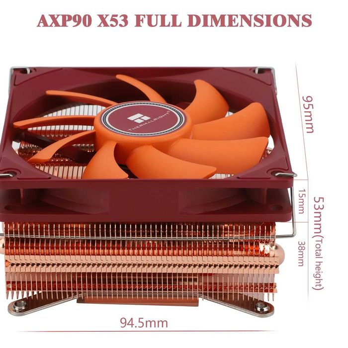 Cooler CPU Aer Thermalright AXP90-X53 ITX Full Cooper AMD Intel AGHP