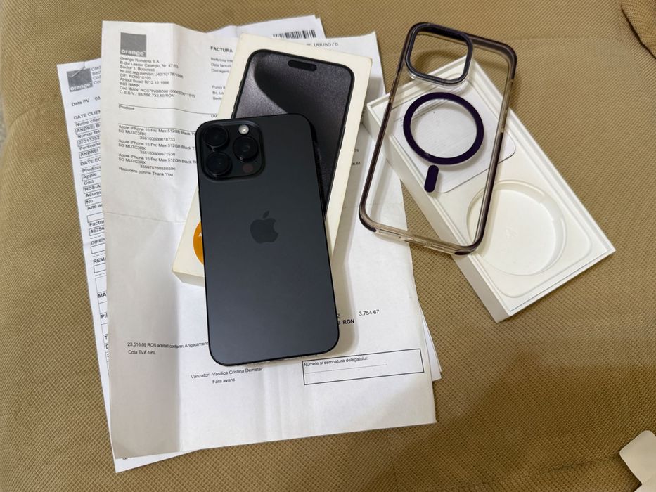 iPhone 15 pro Max  100% baterie 512 gb