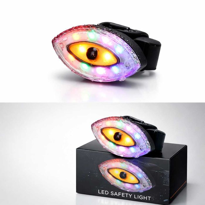 Задна LED стоп светлина за велосипед QIXUN EYE, USB, 30Lum, 7 режима