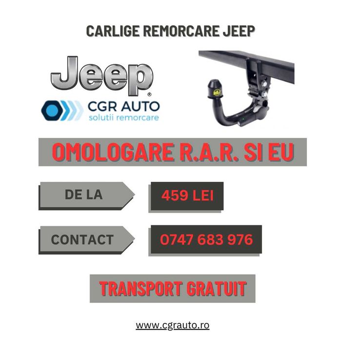 Carlige remorcare Jeep omologate, premium