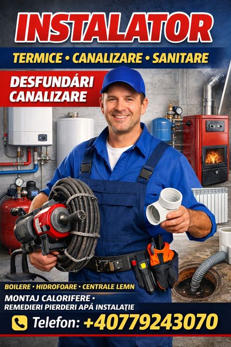 Instalator calificat  termice-sanitare-canalizare