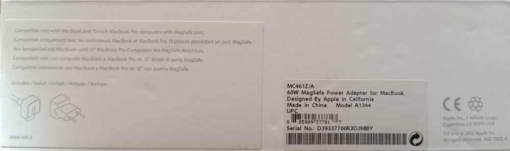 Magsafe 60w Power Adapter