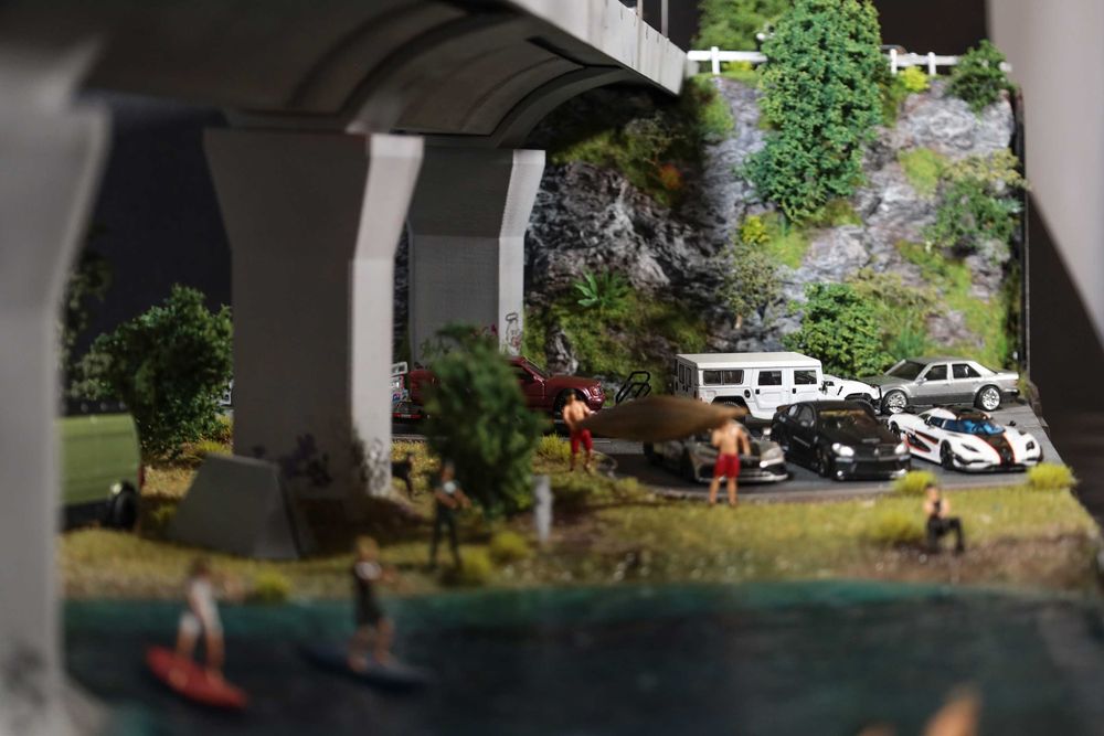 Diorama Display-Pod-machete auto 1:64-Hotwheels,MiniGT,Kaido-350X900mm