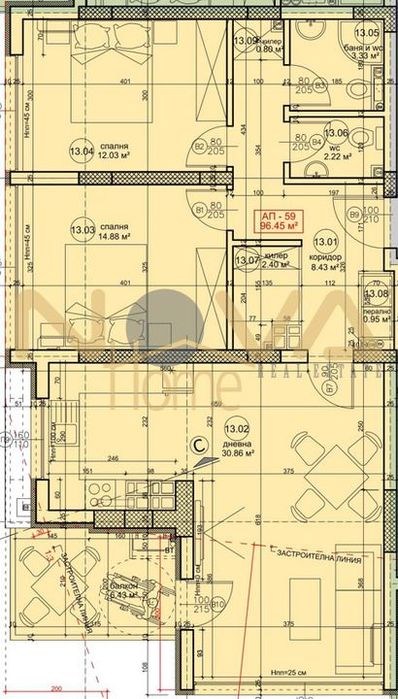 3-стаен в Варна-Възраждане 1 площ 118 цена 185000