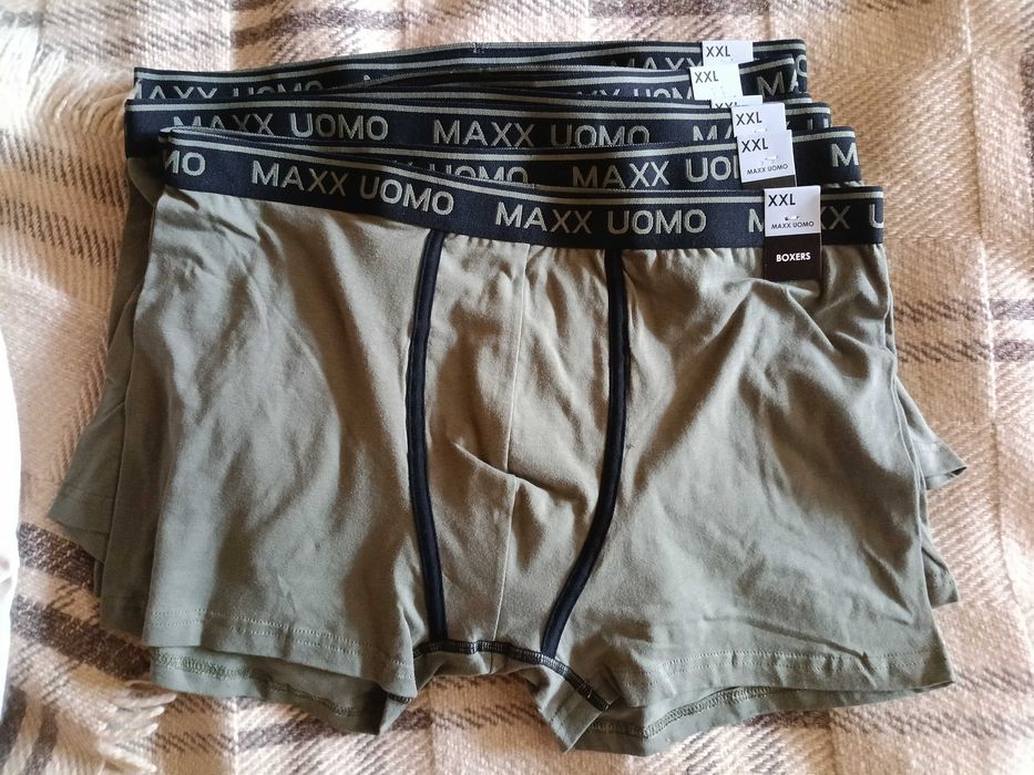 6 х мъжки боксери от бамбук XXL боксерки слипове гащи зелени