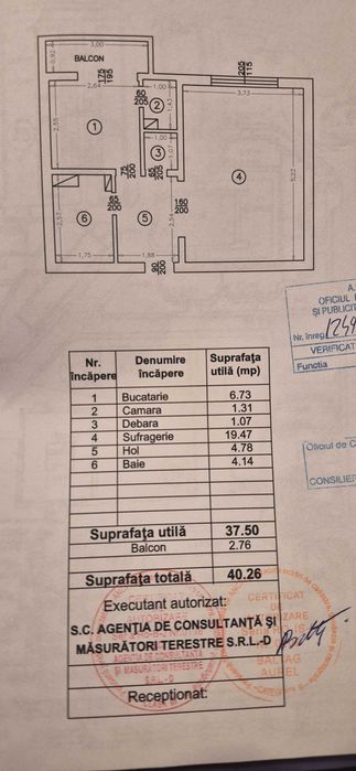 Apartament 1 camera, decomandat, 40 mp