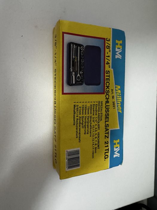 Стар комплект гедоре 3/8” + 1/4” – 21 части – НОВ