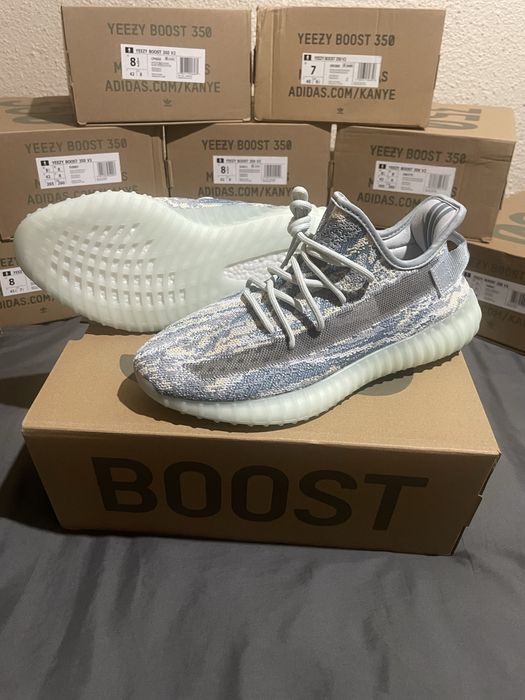 Yeezy 350 v2 Mx Blue, Albastru/Alb, Noi in cutie, Nepurtati, 41-42