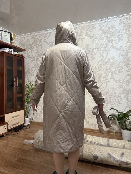 комбинированная плащь пальто
