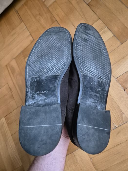 Mocasini Aldo Flex, Piele Întoarsă Premium, Detaliu Metalic, Bărbați -