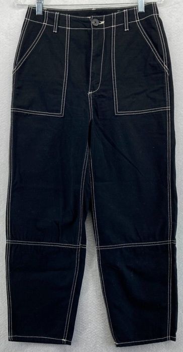Дънки H&M черни с бяло