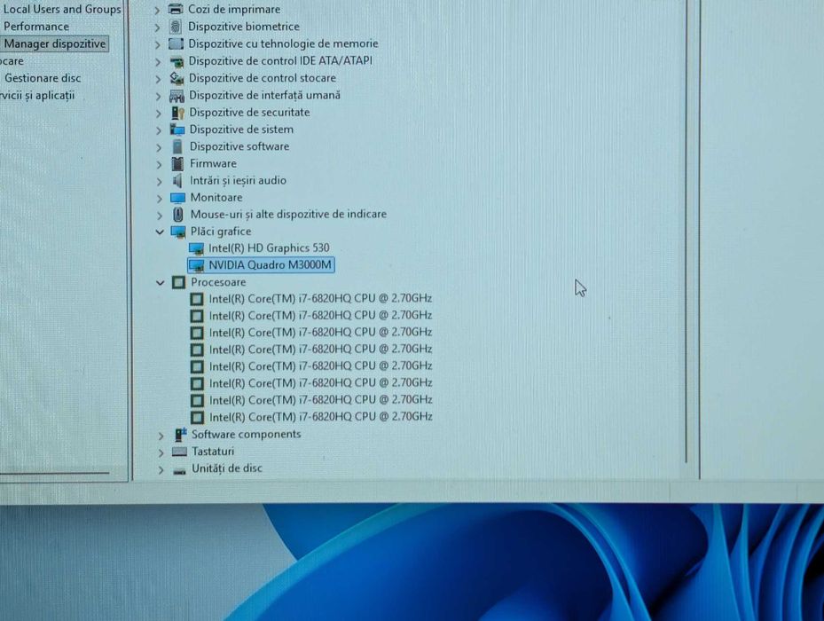 Laptop HP Zbook 17 G3, i7 6820Hq / Nvidia M3000M