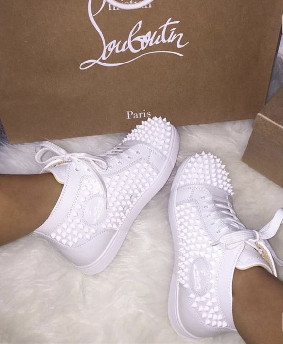 Adidasi Christian Louboutin High White calitate Premiulm