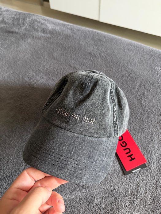 Hugo Cara sapca unisex culoare gri overdyed marimea OS noua originala