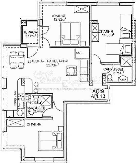 Продава се Четиристаен апартамент в София, Обеля 2 - 119 кв.м за 1190 €/кв.м - Снимка #8