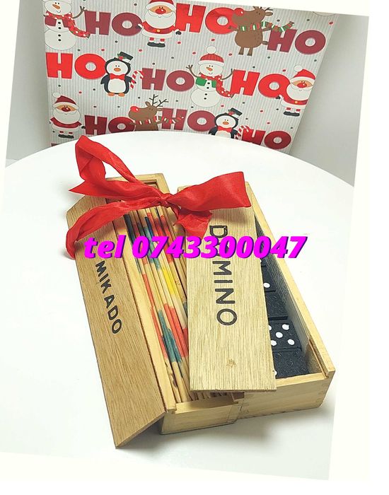 Pachet De Sarbatori  Joc Marocoo mikadoSi Domino  Transport Gra