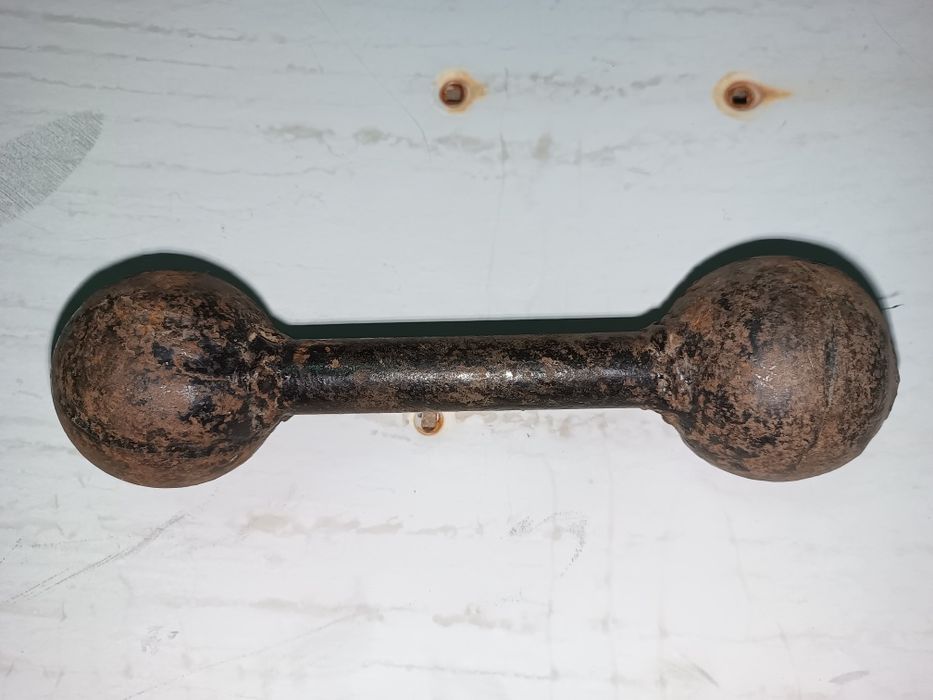 Гантеля. спортивный инвентарь.