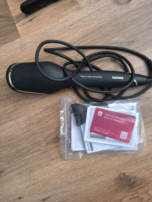 Маша за коса Philips auto curler 8000 + подарък нова преса за малки вафли