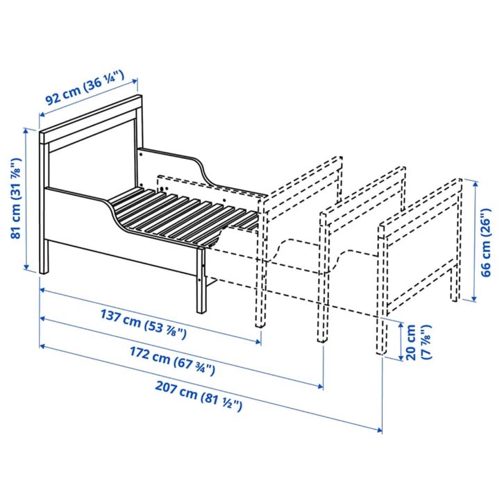Pat extensibil pentru copii IKEA